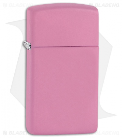 Zippo Lighter Pink Matte Slim 10405