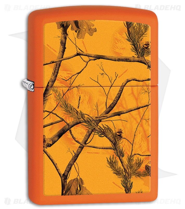 Zippo Lighter Matte Orange Realtree AP Blaze 11607