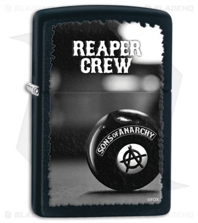 Zippo Lighter Black Matte Sons of Anarchy 28677