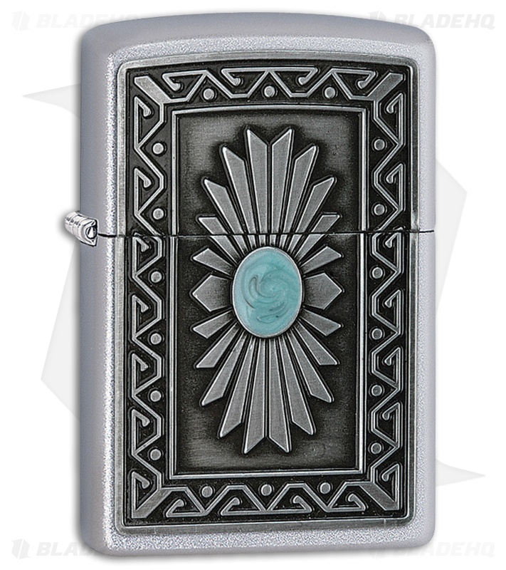 Zippo Lighter Brushed Chrome Southwest Sun 11488