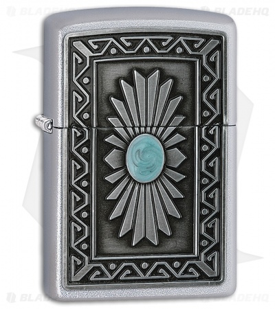 Zippo Lighter Brushed Chrome Southwest Sun 11488