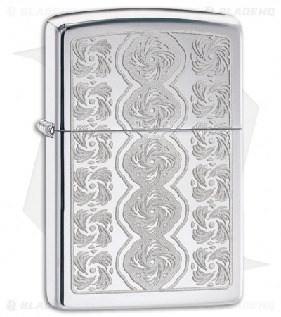 Zippo Lighter Polished Chrome Swirled Circles 28657