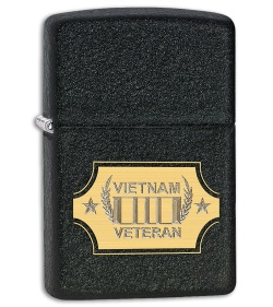 Zippo Lighter Black Crackle Vietnam War 28875 - Blade HQ