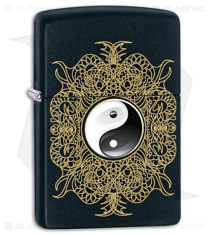 Zippo Lighter Black Matte Yin Yang 28829
