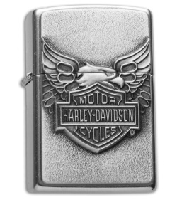 Zippo Classic Lighter Harley Davidson Iron Eagle Emblem (Street Chrome)  20230