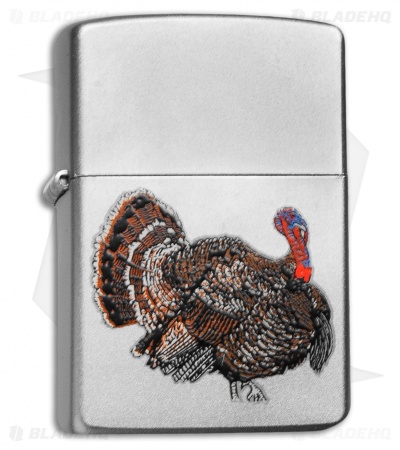 Zippo Classic Lighter Wild Turkey (Satin Chrome) 205