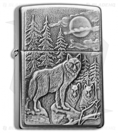 Zippo Classic Lighter Timberwolves (Brushed Chrome) 20855