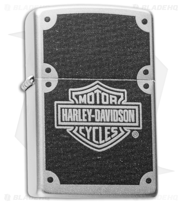 Zippo Classic Lighter Harley Davidson Carbon Fiber (Satin Chrome) 24025