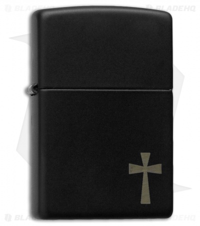 Zippo Classic Lighter Cross (Black Matte) 24721