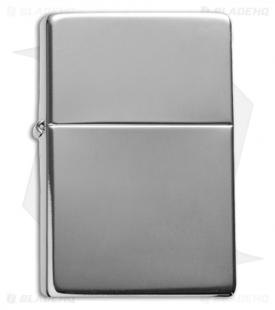 High Polish Chrome Vintage w/ Slashes Windproof Lighter