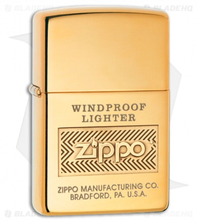 Zippo Lighter Windproof High Polish Brass 28145