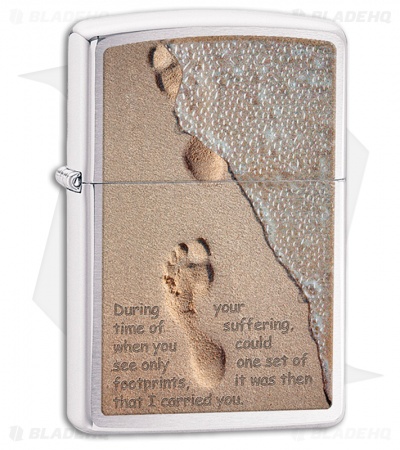 Zippo Lighter Footprint in the Sand 28180