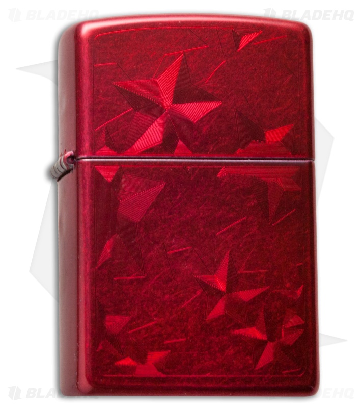 Zippo Classic Lighter Iced Stars (Candy Apple Red) 28339 - Blade HQ