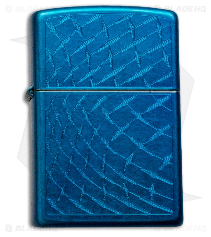 Zippo Classic Lighter Iced Diamond Plate (Cerulean) 28341 - Blade HQ