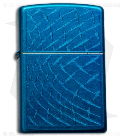 Zippo Classic Lighter Iced Diamond Plate (Cerulean) 28341