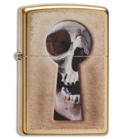 Zippo Classic Lighter Keyhole Skull (Gold Dust) 28540 - Blade HQ