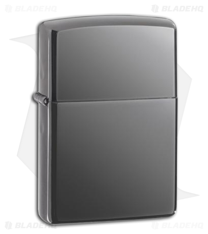 Zippo Black Ice Lighter w/ High Polish Dark Mirror 150 - Blade HQ