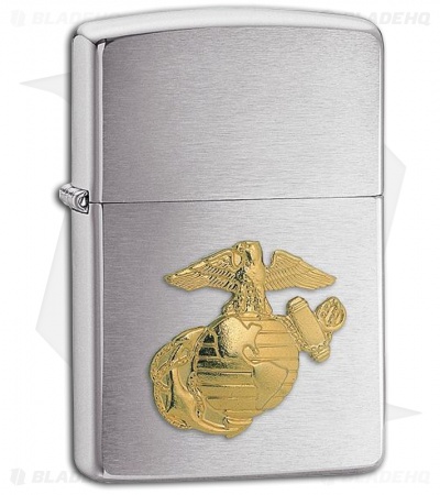 Zippo Lighter Brushed Chrome Marine 280MAR