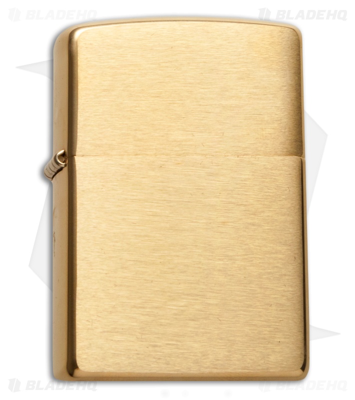 Zippo Classic Lighter Regular Brushed Brass 204B