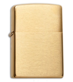 Zippo Classic Lighter Regular Brushed Brass 204B