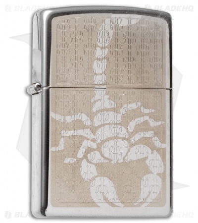 ハイドアンドシーク zippo Zippo Classic Lighter Hidden Scorpion (High Polish Chrome