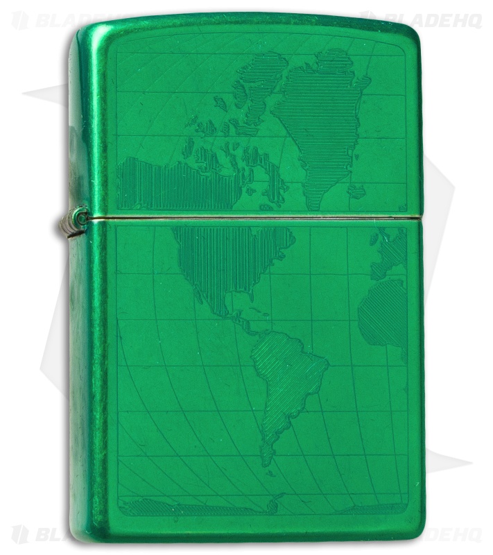 Zippo Classic Lighter Iced World (Meadow Green) 28340 - Blade HQ