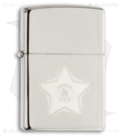 Zippo Classic Badge Black Ice Lighter 28360