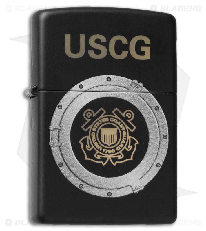 Zippo Classic Lighter U.S. Coast Guard (Black Matte) 28623