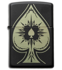 Zippo Classic Lighter Spade Matte Black 28662