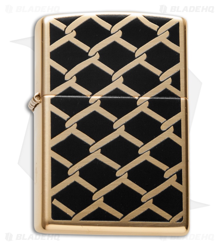 Zippo Classic Lighter Fence Design (High Polish Brass) 28675