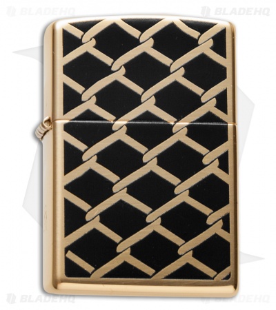 Zippo Classic Lighter Fence Design (High Polish Brass) 28675