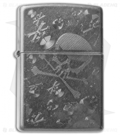 Zippo Classic Lighter Iced Skulls Regular (Gray Dusk) 28685