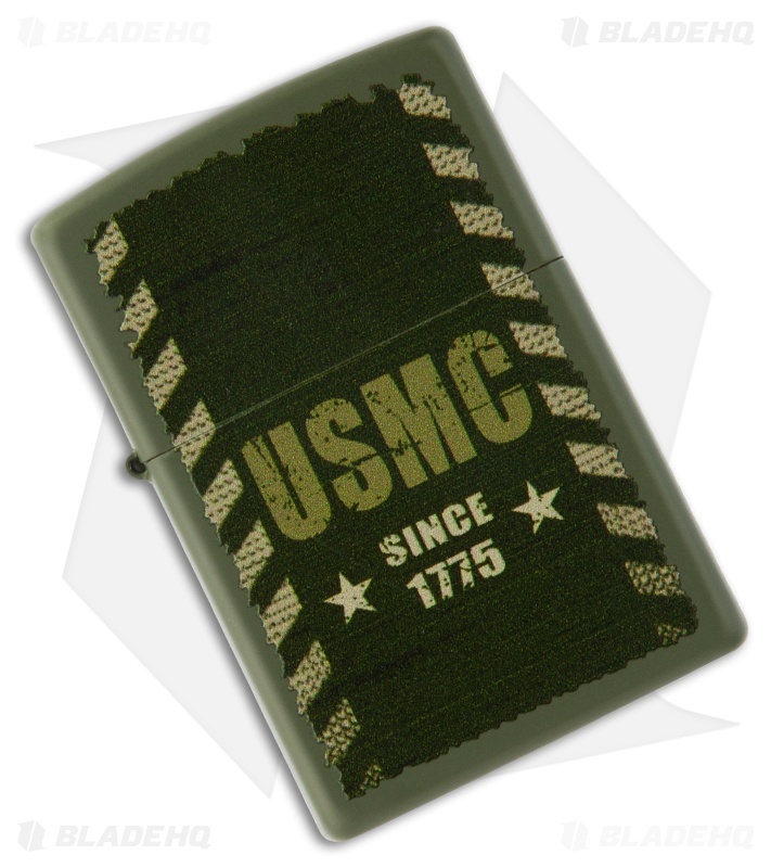 Zippo Lighter U.S.M.C. Green 28337