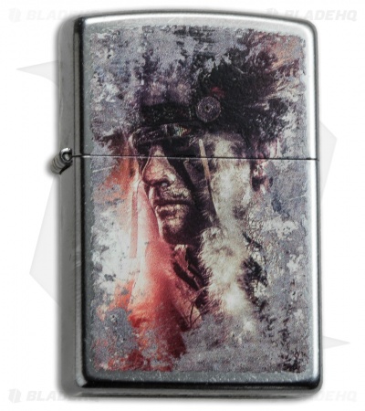 Zippo Classic Lighter Native American (Street Chrome) 28868