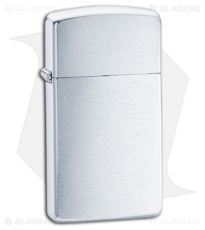 Zippo Lighter Slim Brushed Chrome 1600
