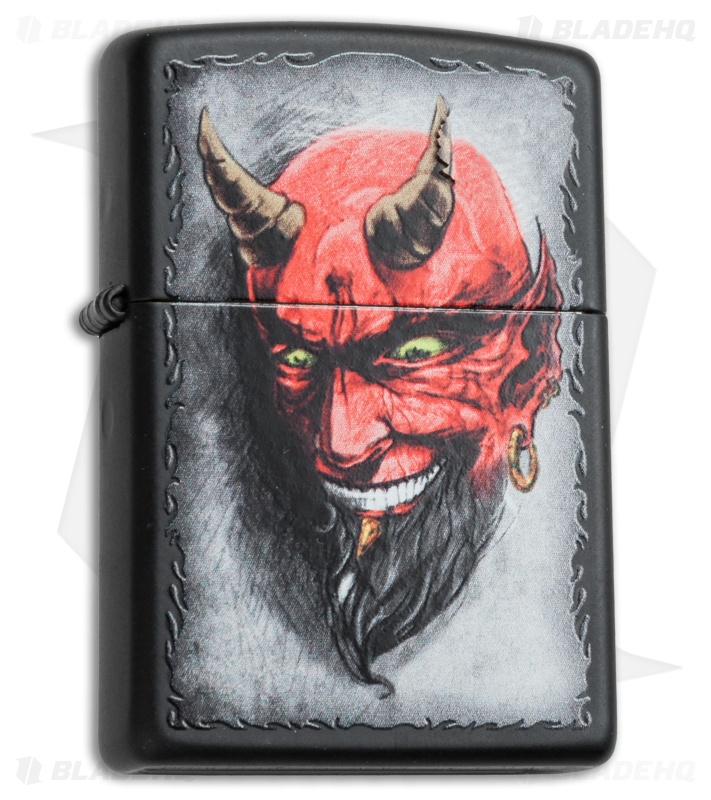 Zippo Classic Lighter Tattoo Devil (Black Matte) 28862