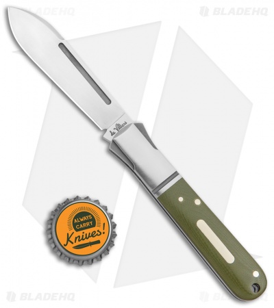 Andre de Villiers Barlow Classic Folding Knife Green G-10 (3" Satin) AdV