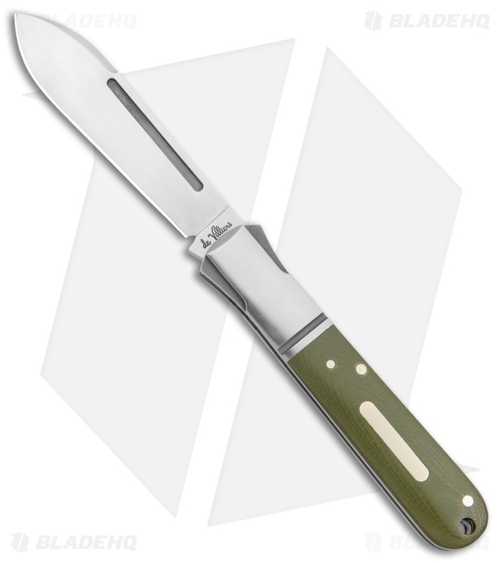 Andre de Villiers Barlow Classic Folding Knife Green G-10 (3" Satin) AdV