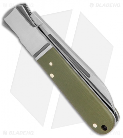 Andre de Villiers Barlow Classic Folding Knife Green G-10 (3" Satin) AdV