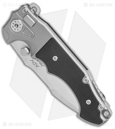 Andre de Villiers (AdV) Javelin Button Lock Knife G-10 Black (3.75" Satin)