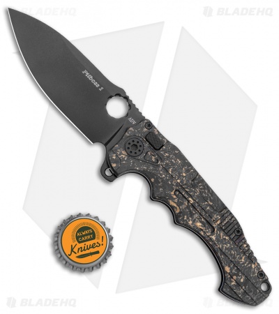 Andre de Villiers Mini Pitboss 1 Marble Carbon Fiber (3.75" Coppershred Black) 