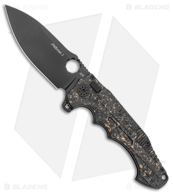 Andre de Villiers Mini Pitboss 1 Marble Carbon Fiber (3.75" Coppershred Black) 