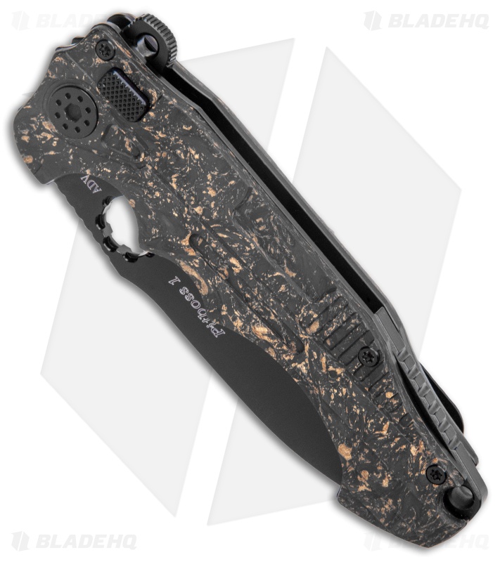 Andre de Villiers Mini Pitboss 1 Marble Carbon Fiber (3.75" Coppershred Black) 