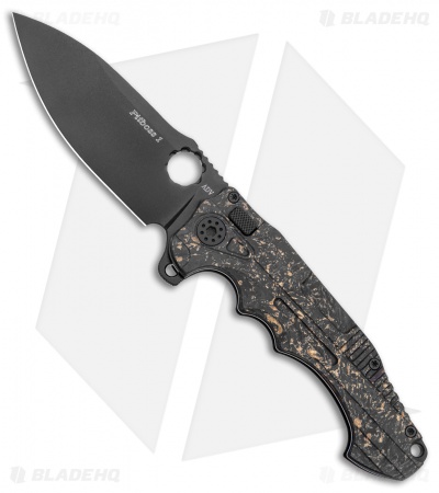 Andre de Villiers Mini Pitboss 1 Marble Carbon Fiber (3.75" Coppershred Black) 
