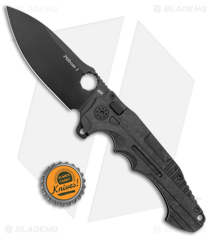 Andre de Villiers (AdV) Mini Pitboss 1 Marble Carbon Fiber (3.75" Black) 