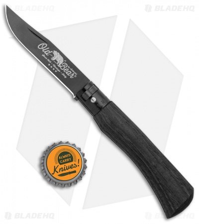 Antonini Old Bear Classical Total Black Medium Knife Black Wood (3.2" Black)