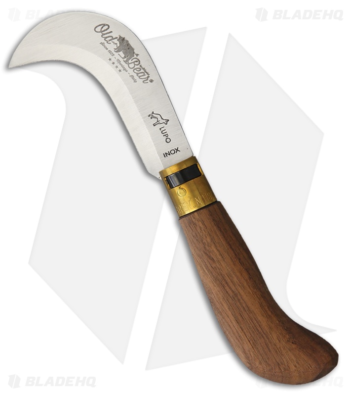 Antonini Old Bear Pocket Knife 7cm Stainless Steel Blade Walnut Wood Handle