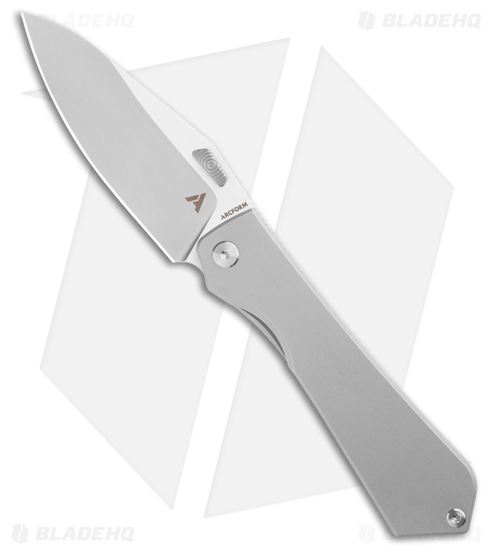 Arcform Theory Frame Lock Knife Gray Ti w/ Satin Accents (3.5" Bead Blast)