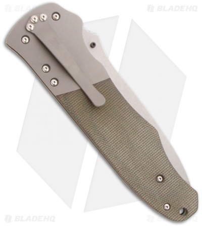 A.R.S. Last Ditch Large Utility Folding Knife Micarta (4" Stonewash Plain) ARS04