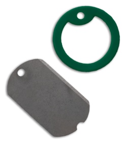 The Original Dog Tag Knife - Titanium (Green)